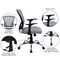 Emma and Oliver Mid-Back Mesh Swivel Task Office Chair with Chrome Base and Arms